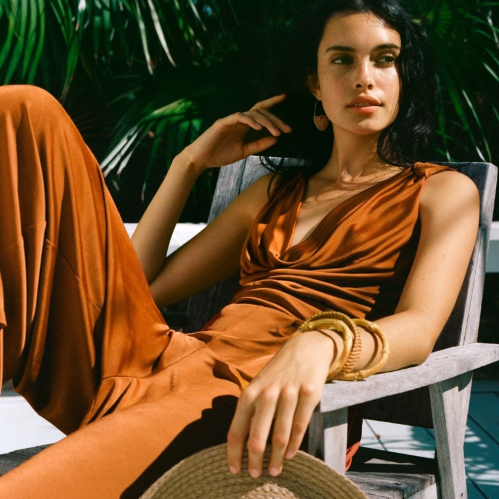 MAEVE by Anthropologie Jumpsuit in Copper/Rust M